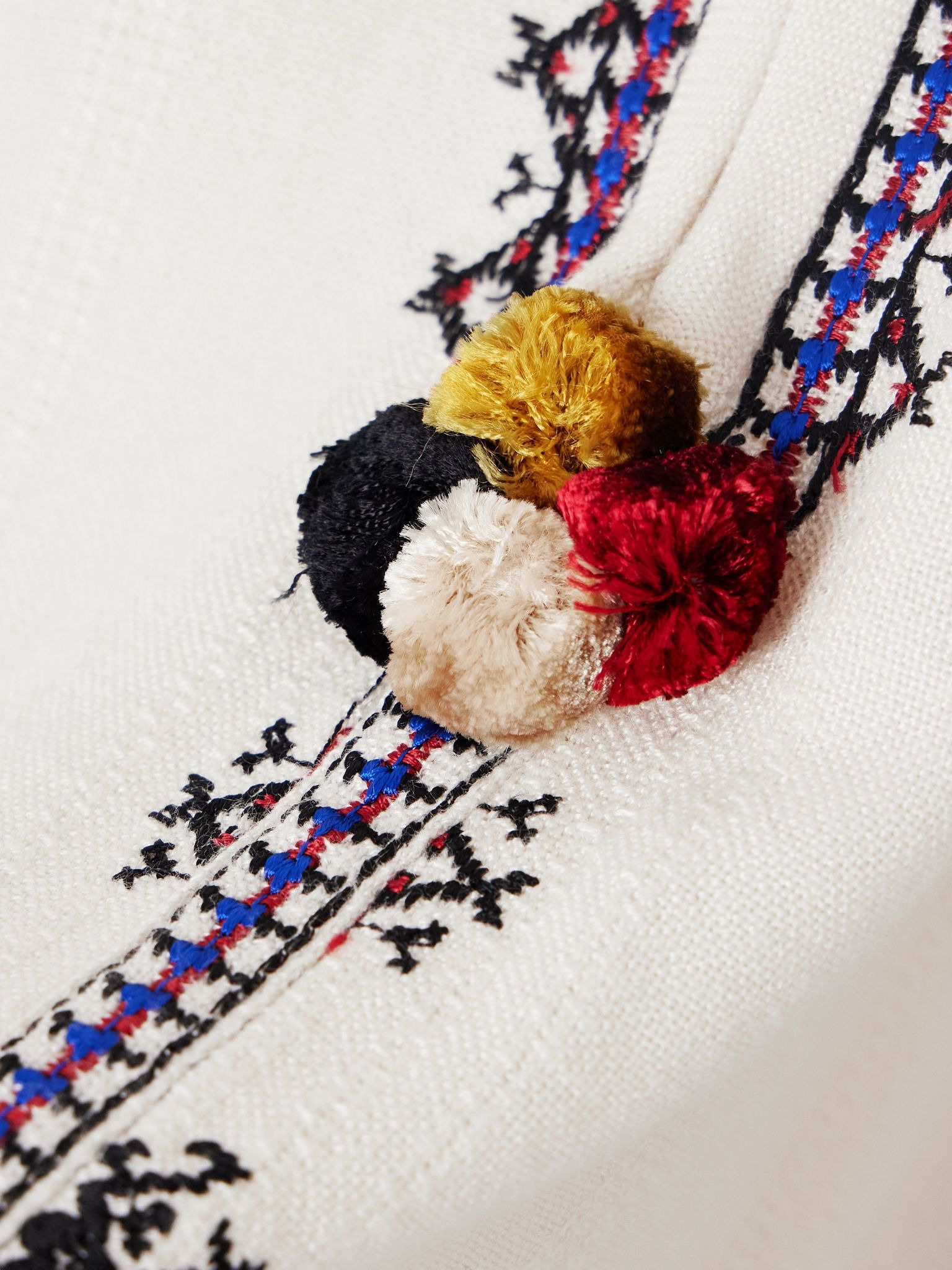 Kressy embellished embroidered woven tunic Ecru - 4
