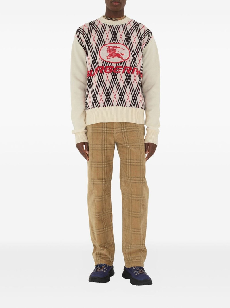 Burberry argyle-knit jumper outlook