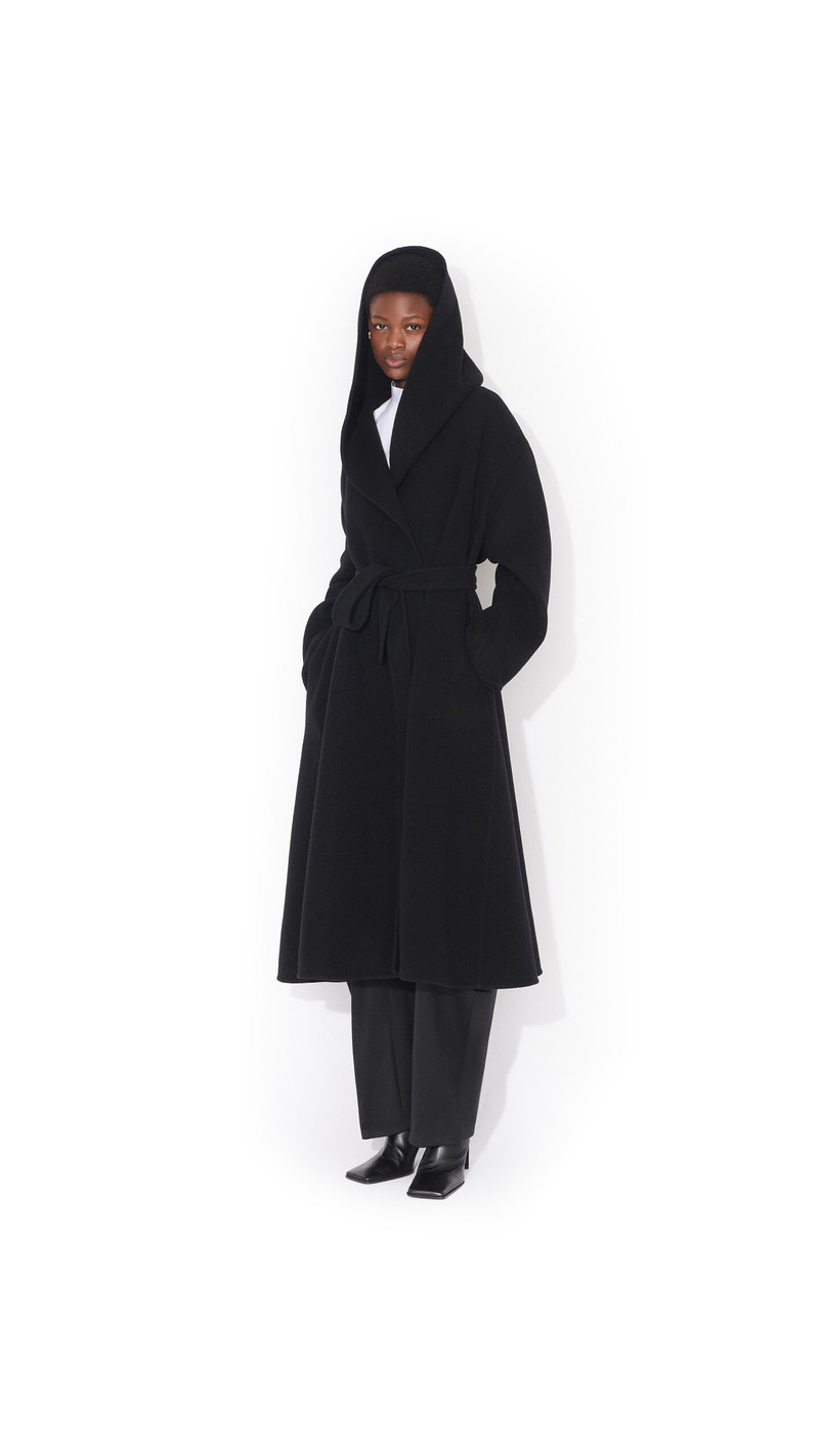 Alaïa HOOD WRAP WOOL COAT outlook