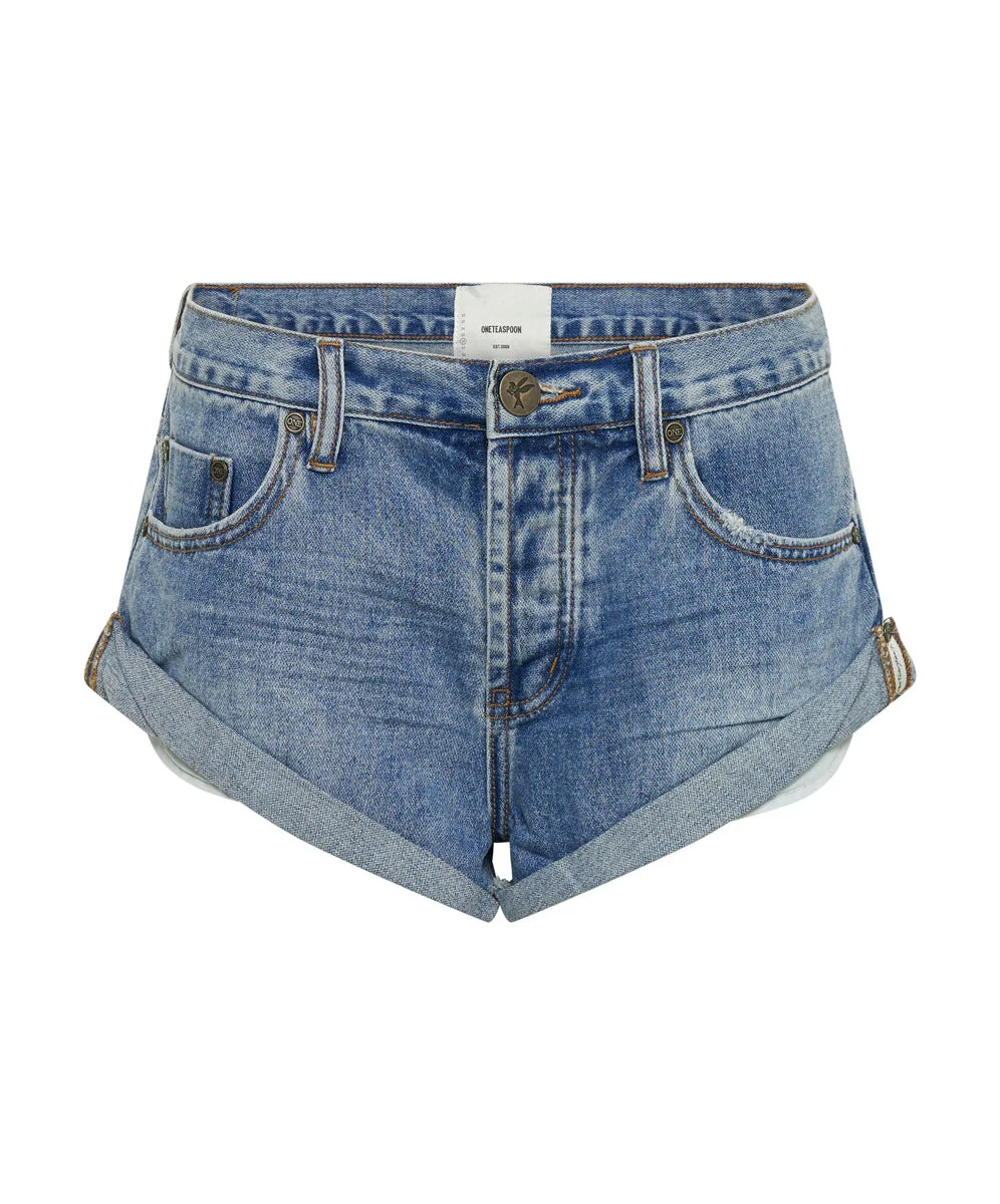 Bandits Low Waist Denim Shorts - Cobaine Blue - 1