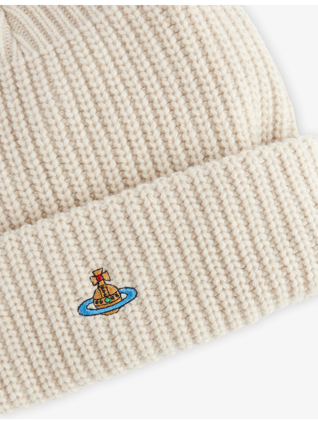 Sporty Orb-Embroidery Wool Beanie - 2