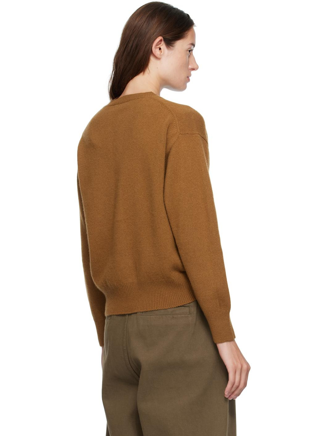 Brown Ada Crewneck Cardigan - 3