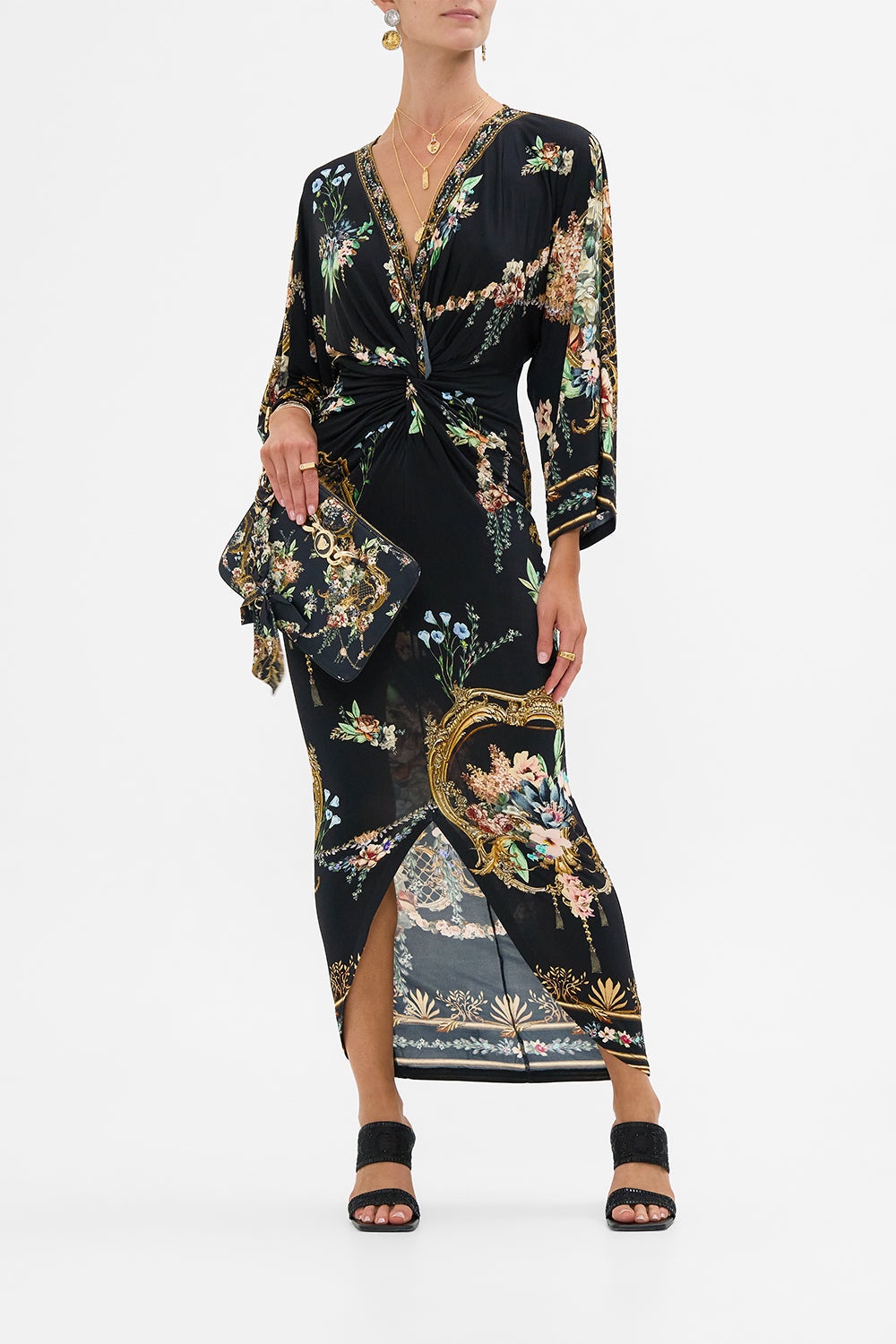 LONG SPLIT FRONT TWIST DRESS - 7