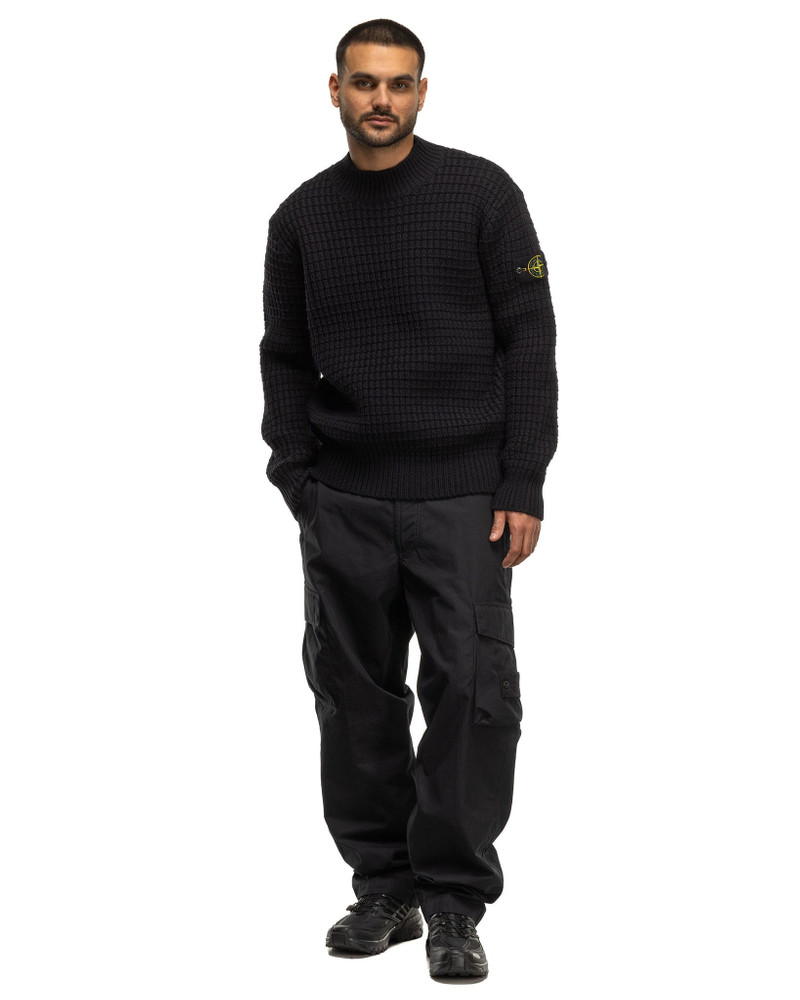 Stone Island Double Weave Pure Wool Knit Sweater Black outlook