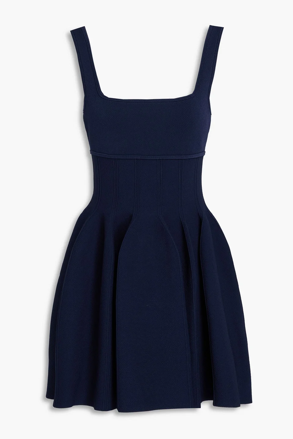 Elektra pleated stretch-knit mini dress - 1