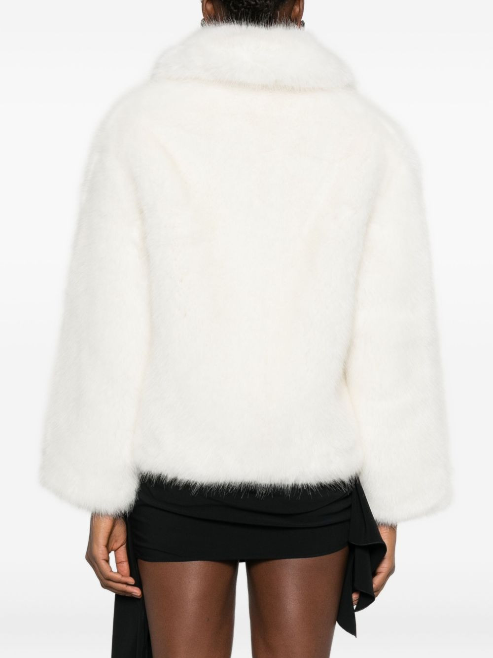 zip-up faux-fur jacket - 4