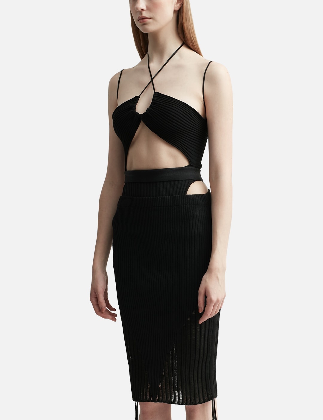 RIBBED KNIT SLEEVELESS BODYSUIT - 2