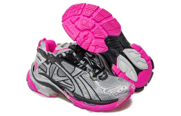 (WMNS) Balenciaga Runner 'Silver Black Pink' 772767W3RBW9155 - 4