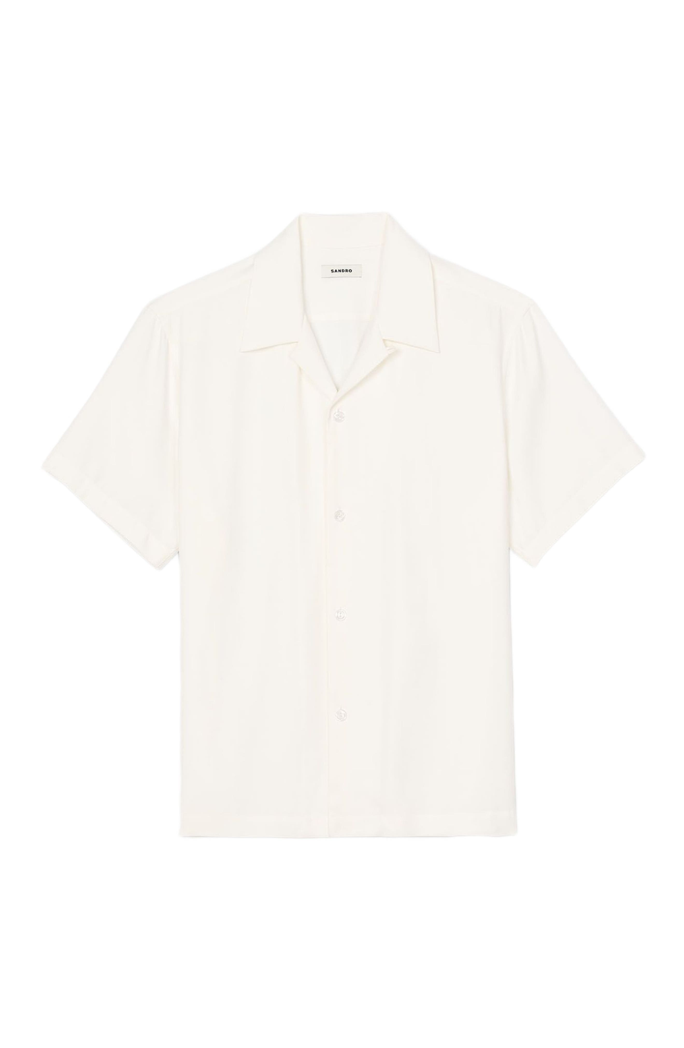 SANDRO Shark collar shirt in Optic White at Nordstrom - 5
