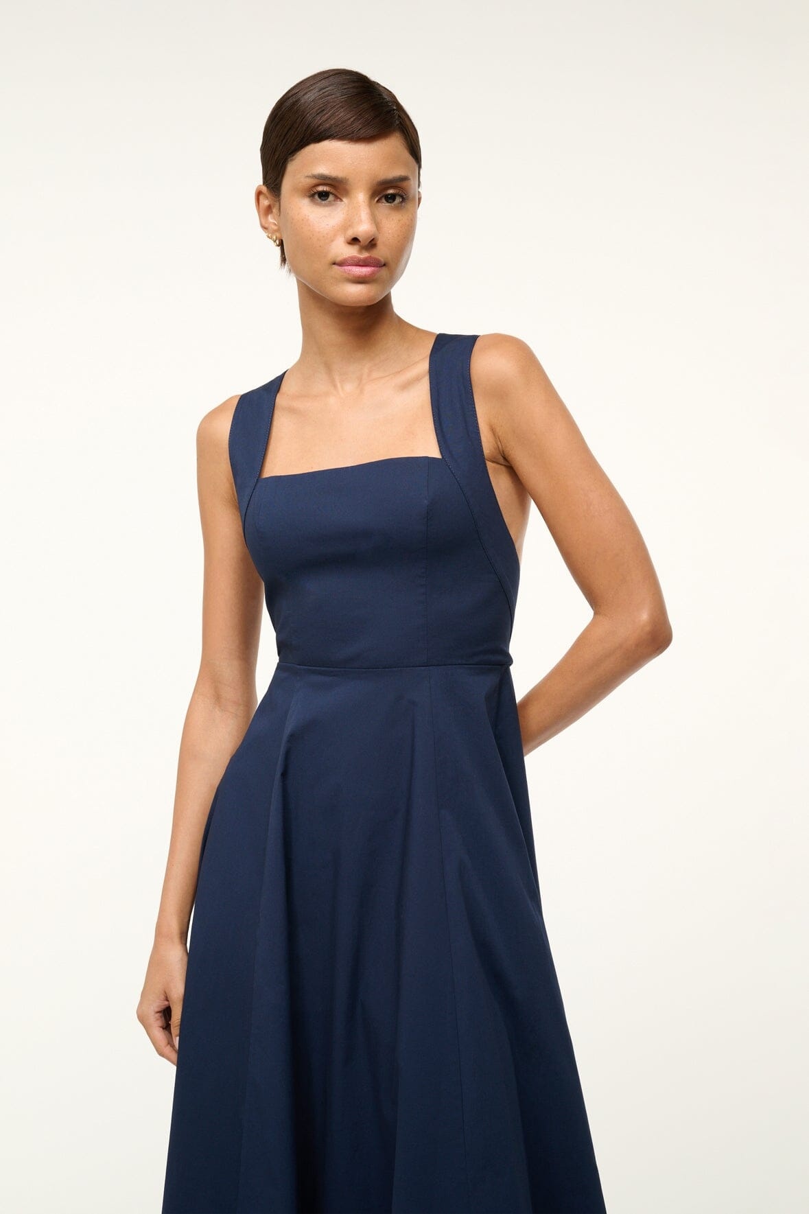 STAUD TERESA DRESS NAVY - 3