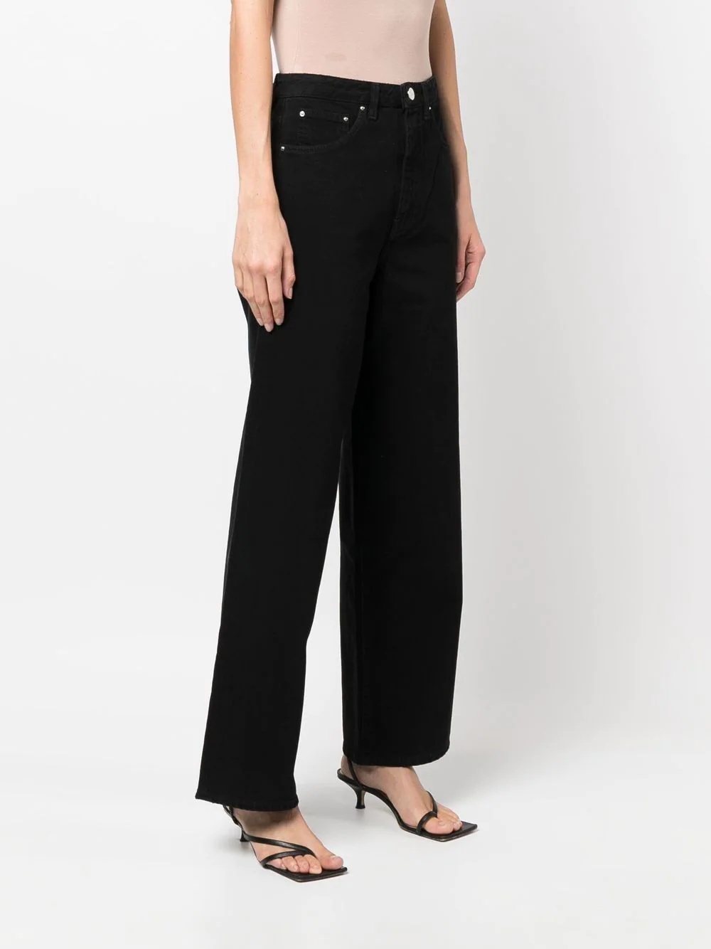 high-waisted flared jeans - 3