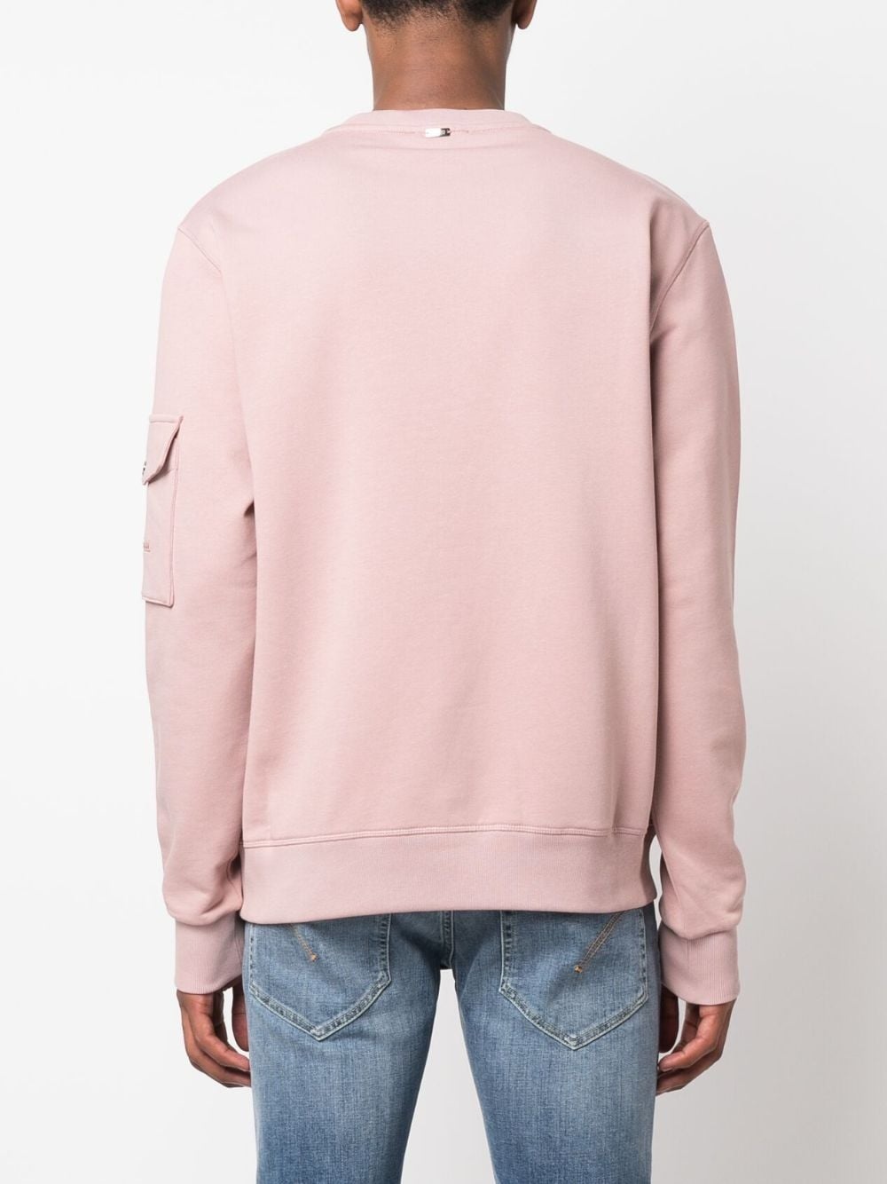 sleeve patch-pocket cotton sweatshirt - 4