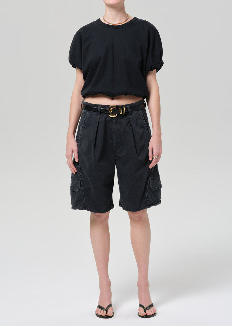 Flight Short In Washed Black - 1