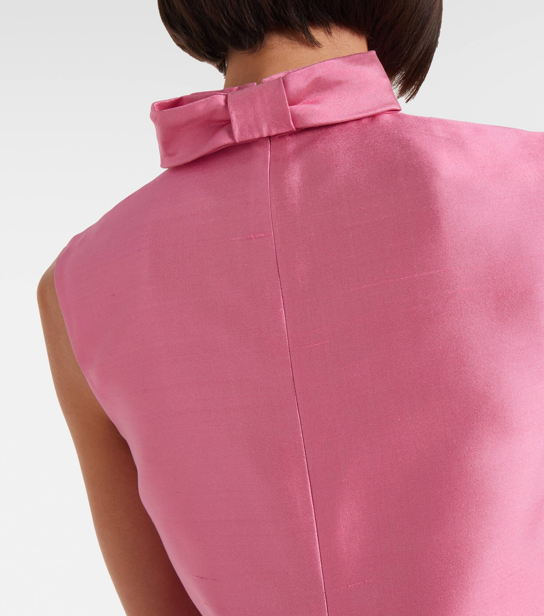 Silk shantung minidress - 6