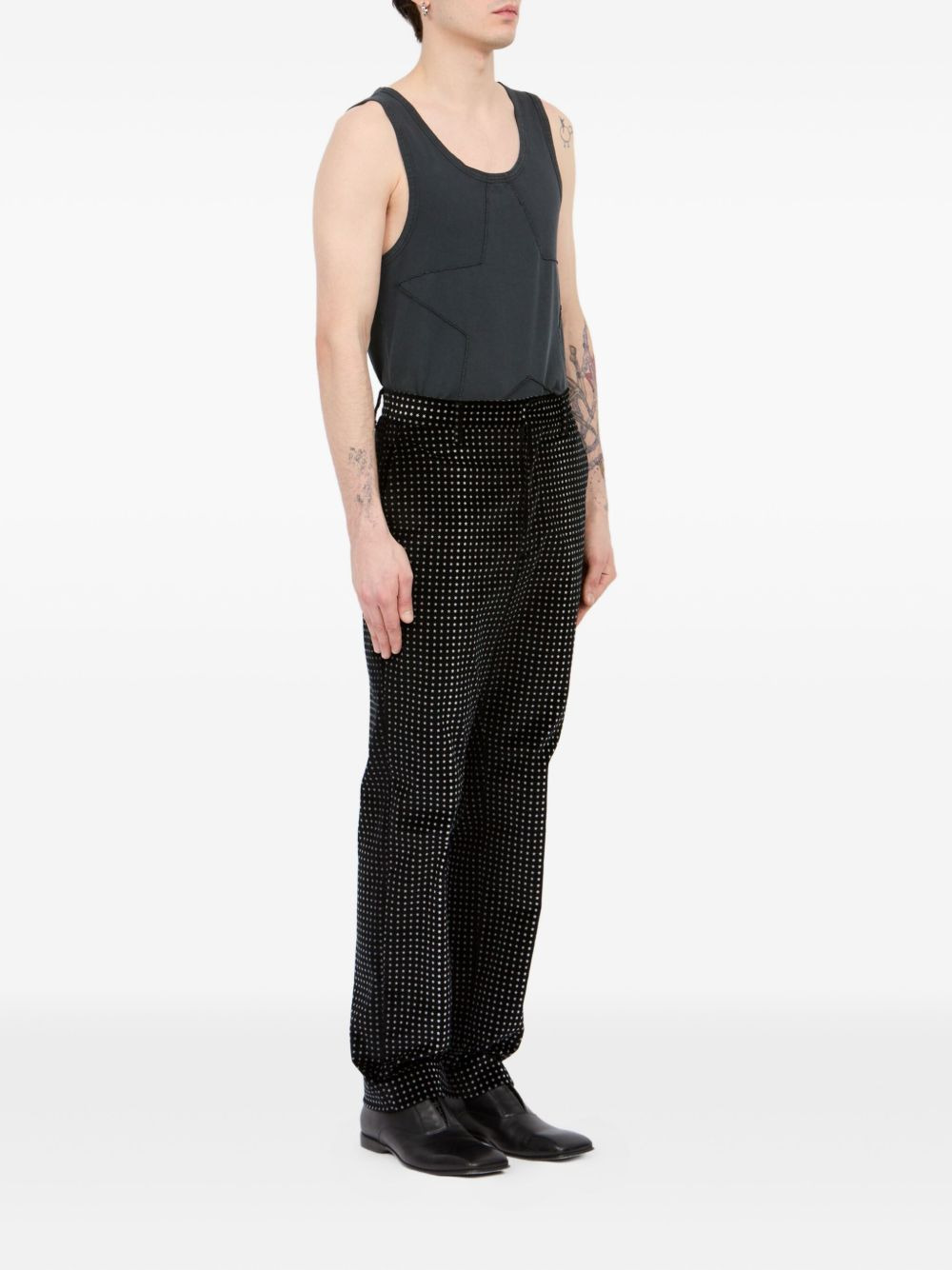 star-print tailored trousers - 3