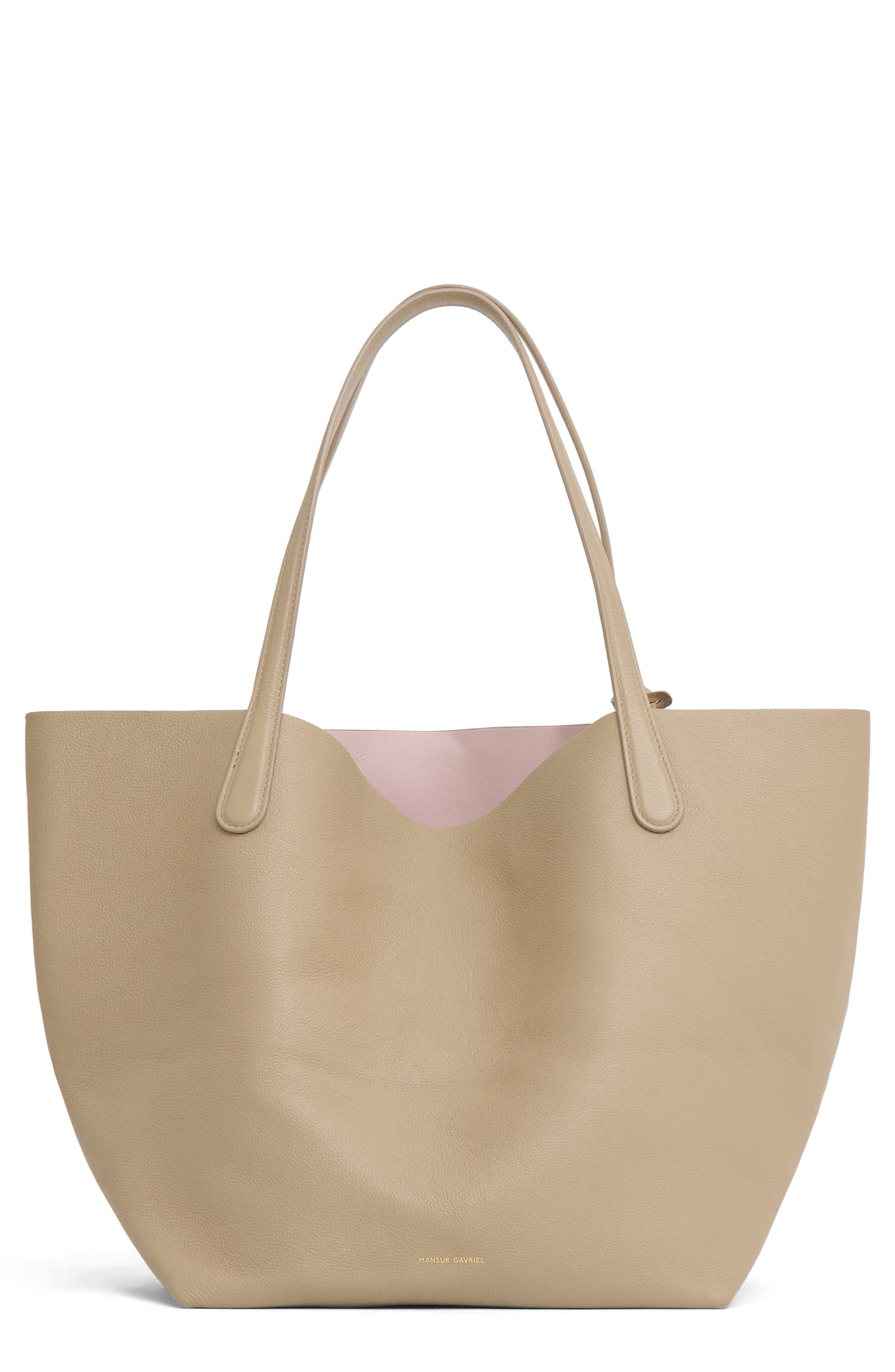 Mansur Gavriel Everyday Soft Leather Tote in Warm Grey/Orchidea at Nordstrom - 1