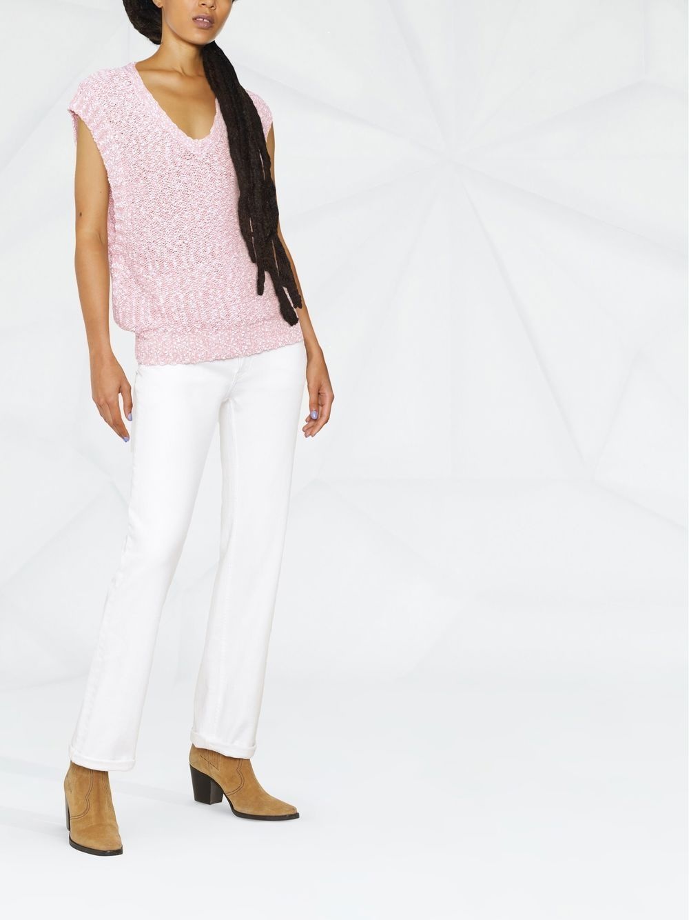 knitted bouclé top - 2