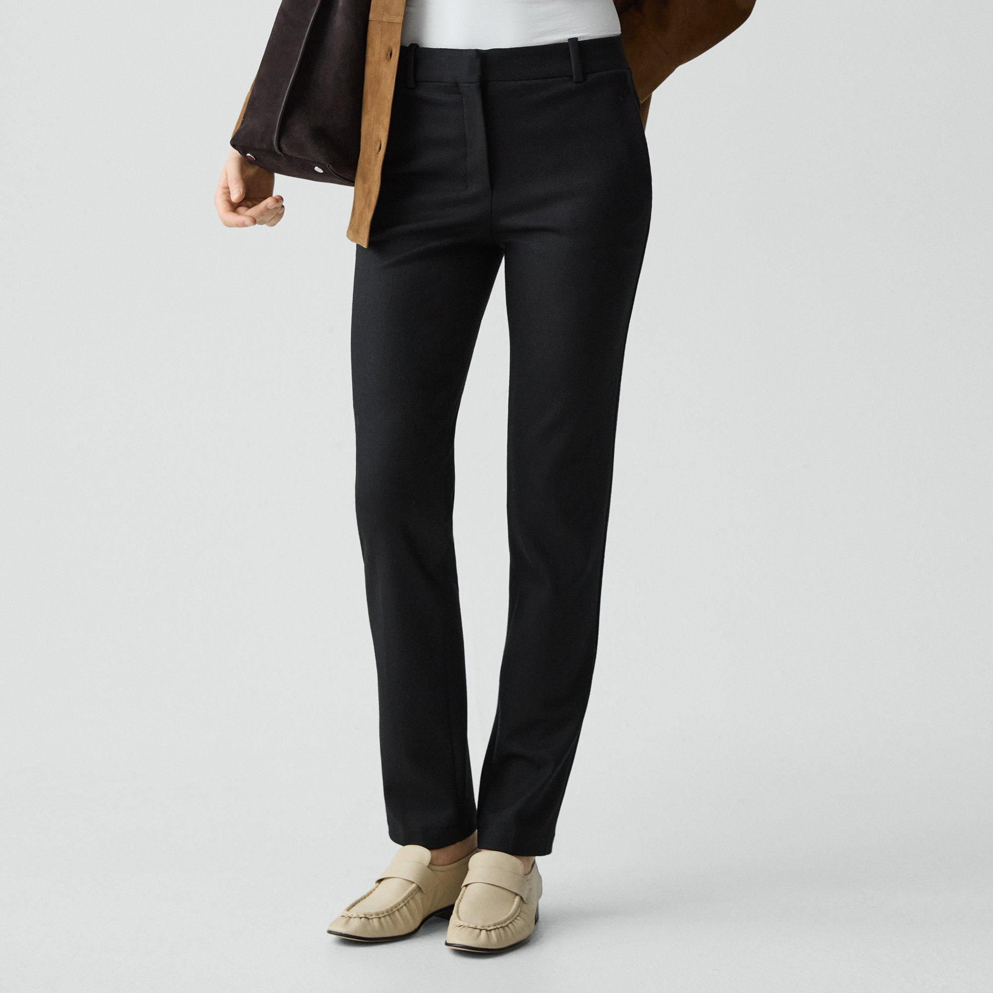 Slim Leg Pant in Wool-Blend Knit - 5