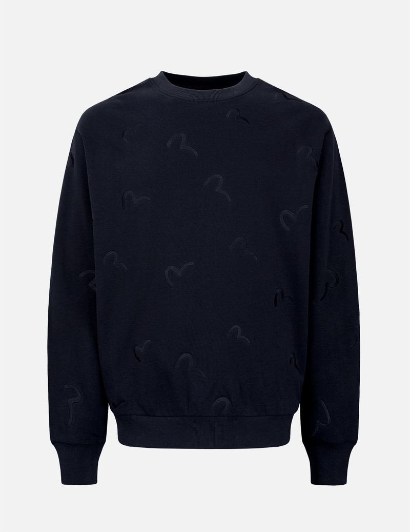 ALLOVER SEAGULL EMBROIDERY SWEATSHIRT 1