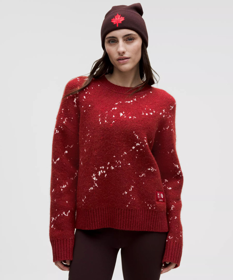 Team Canada Women's Alpaca-Blend Jacquard Sweater *COC Logo 1