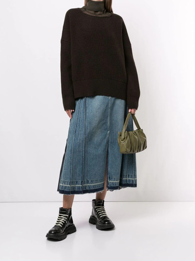 sacai pleat detail skirt outlook