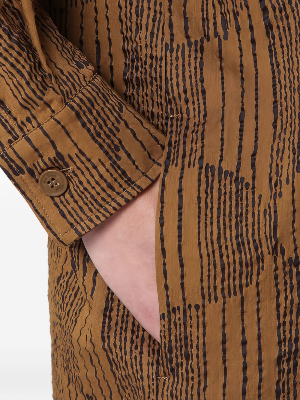 geometric-print shirt midi day dress - 4