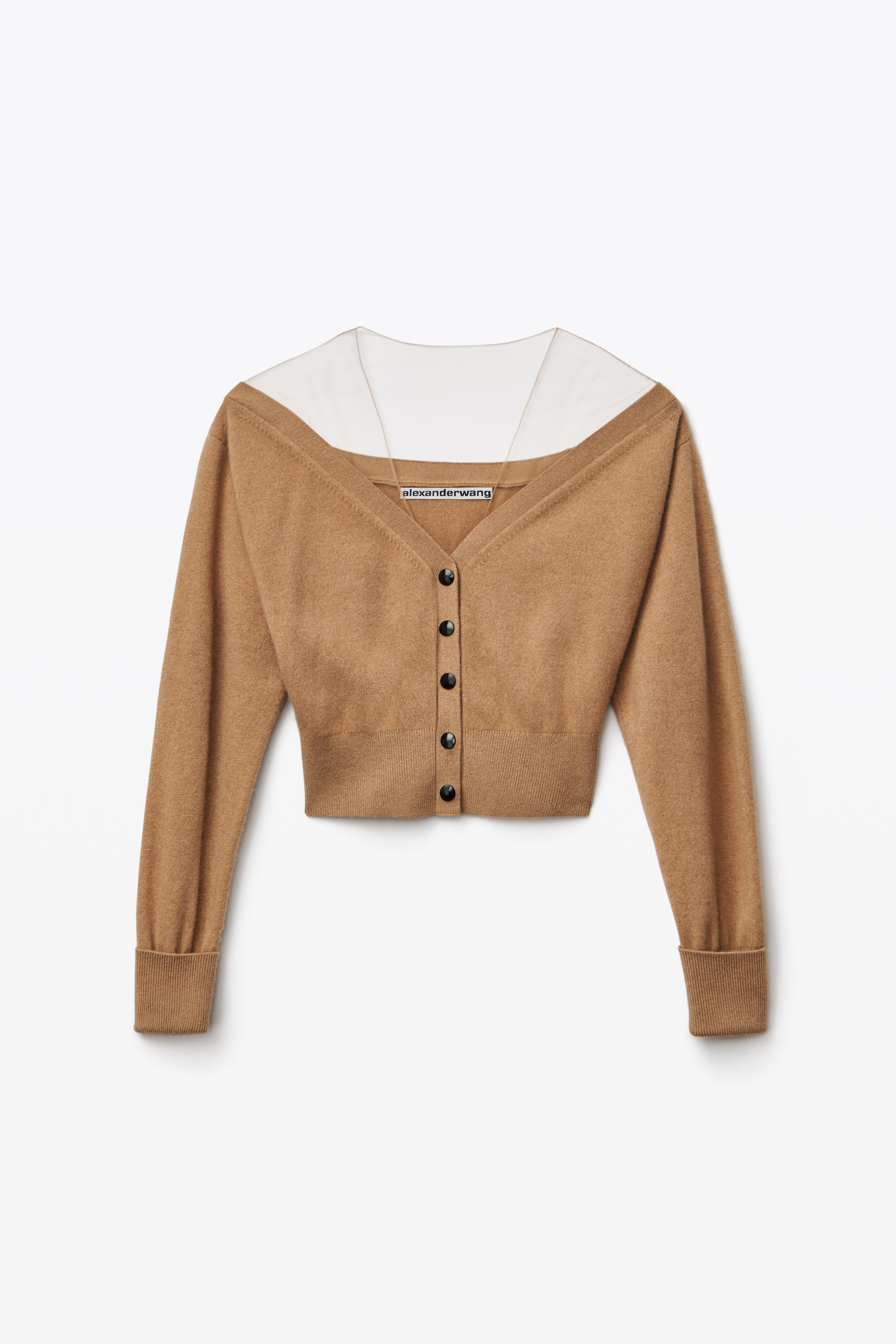 FITTED CROPPED CARDIGAN - 1