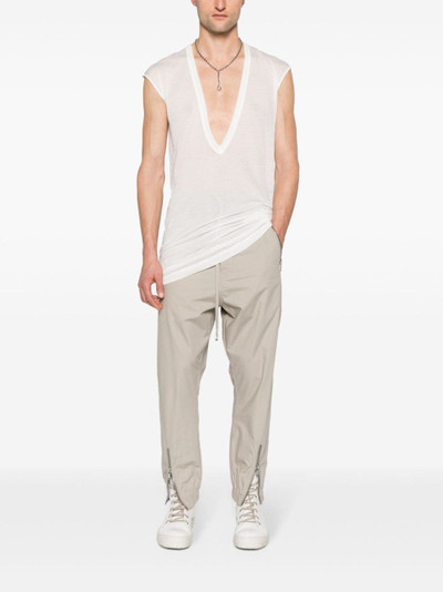 Rick Owens tapered organic cotton track pants outlook