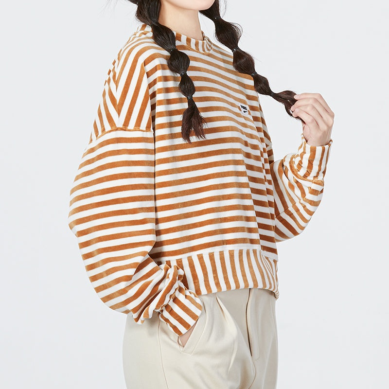 (WMNS) PUMA Striped Knitted Sweater 'Beige' 537632-74 - 5