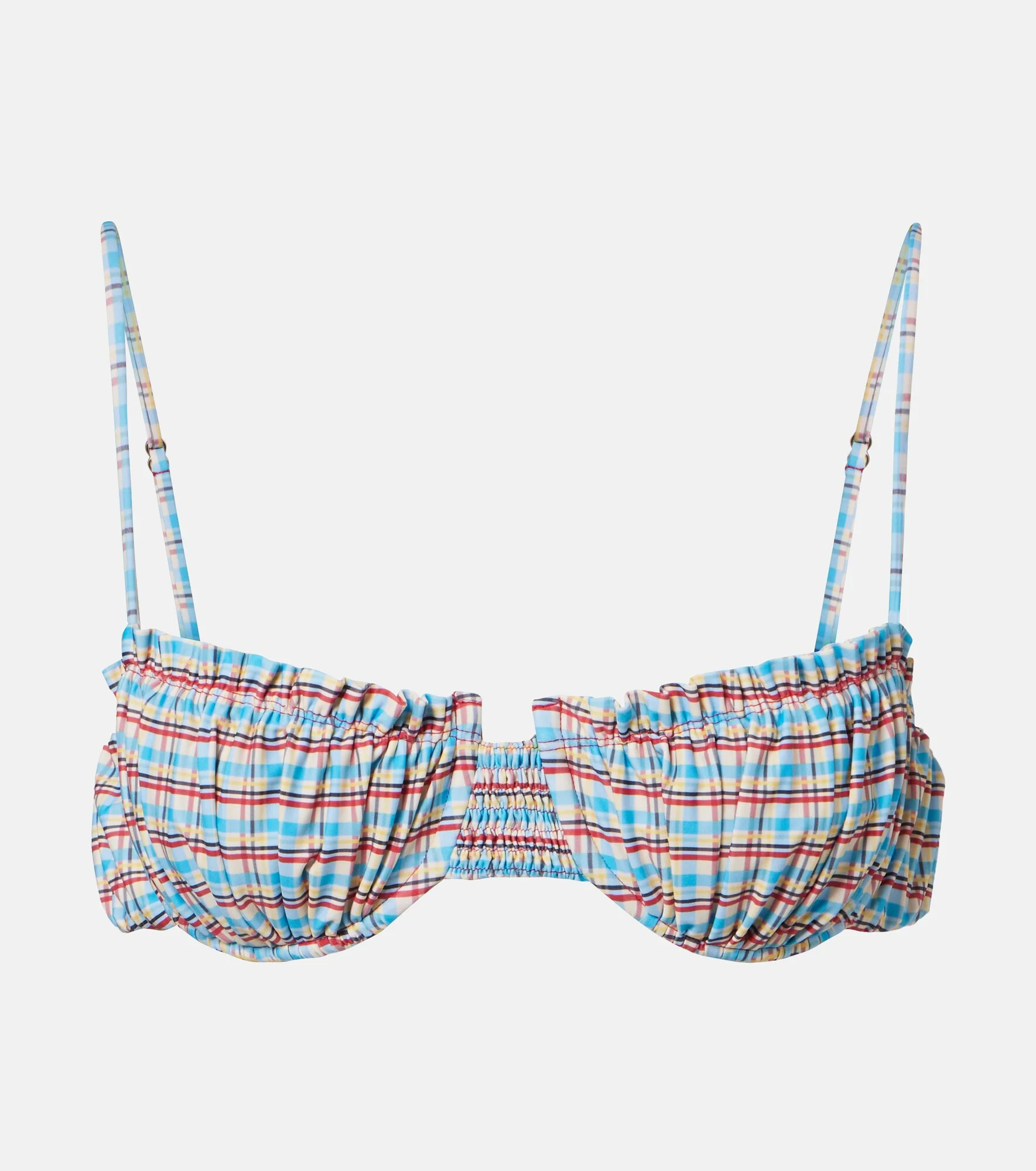 Esterel checked bikini top - 1