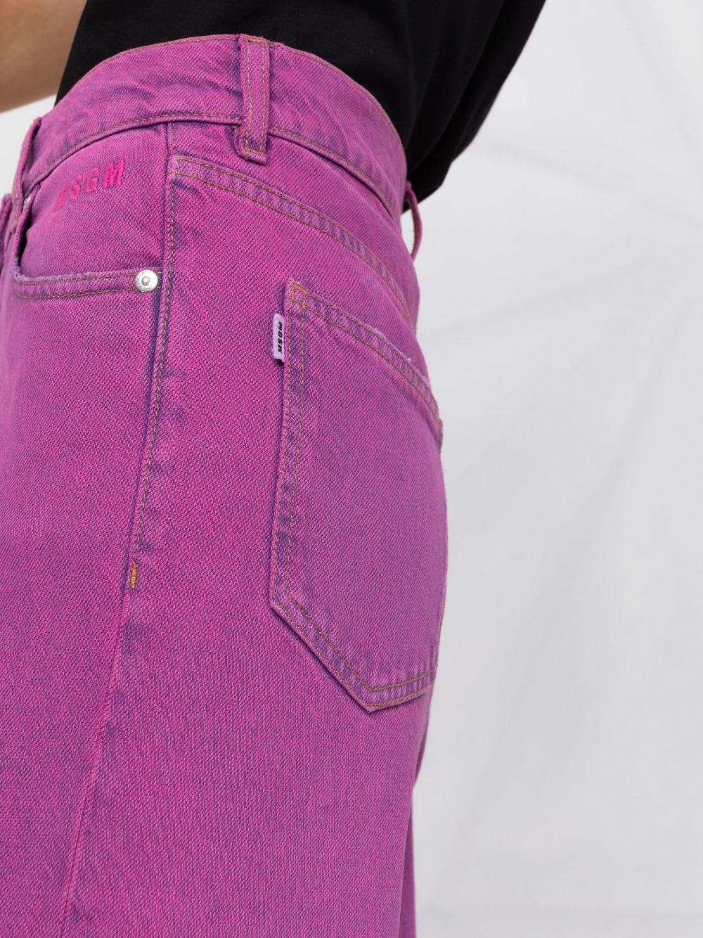 embroidered-logo distressed-effect jeans - 3