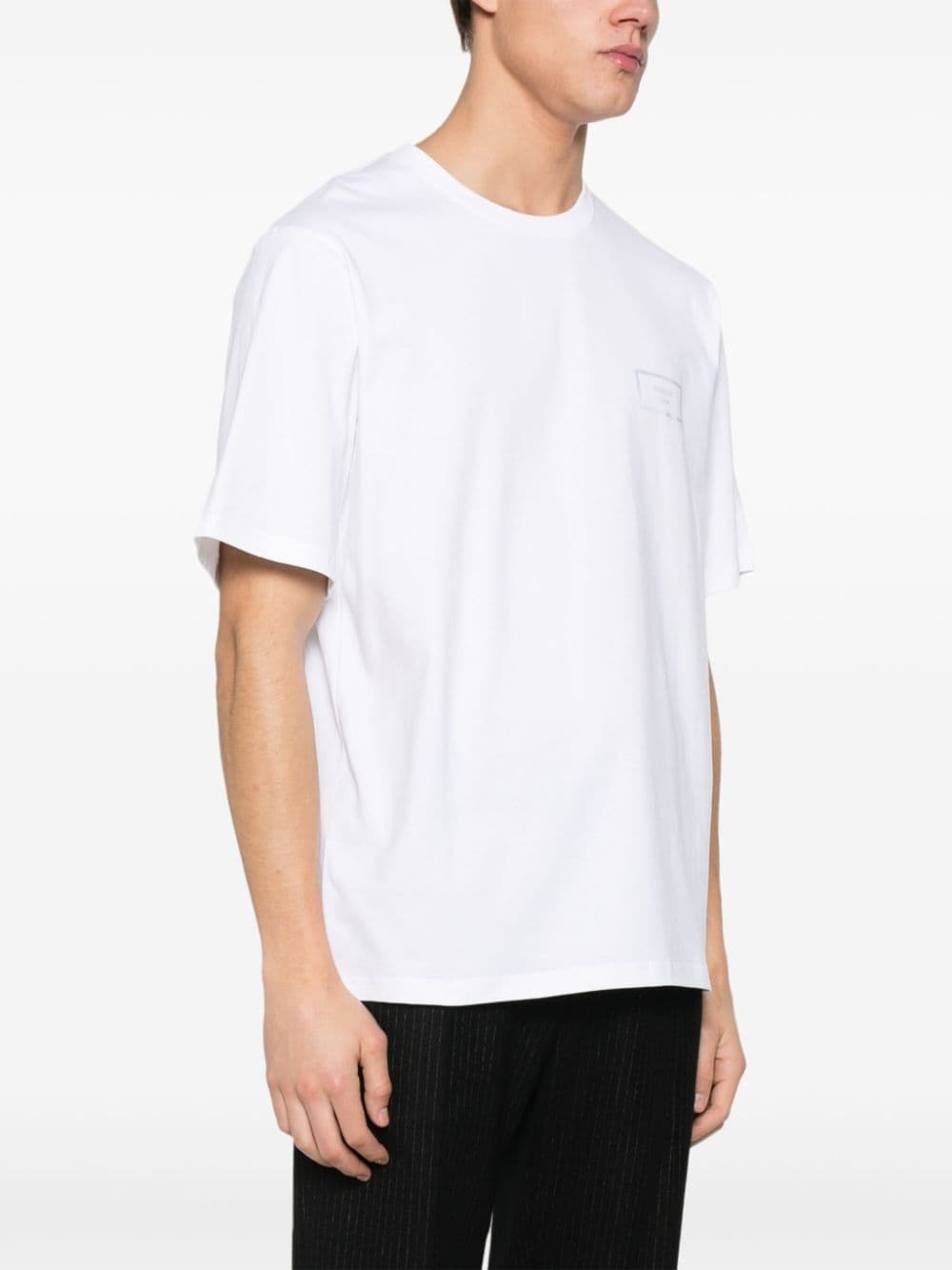 reflective-logo cotton T-shirt - 3
