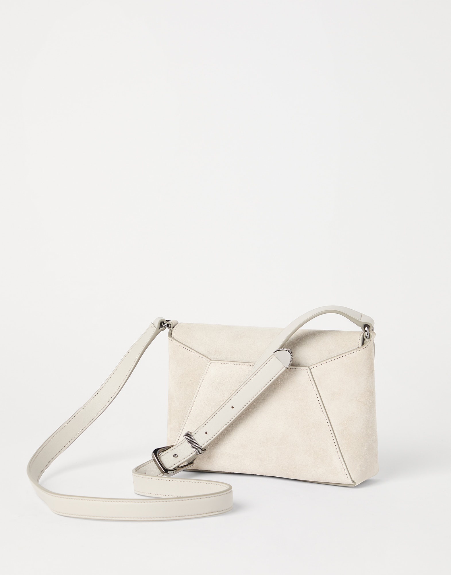 BC Duo messenger bag in sueded calfskin with monili - 2