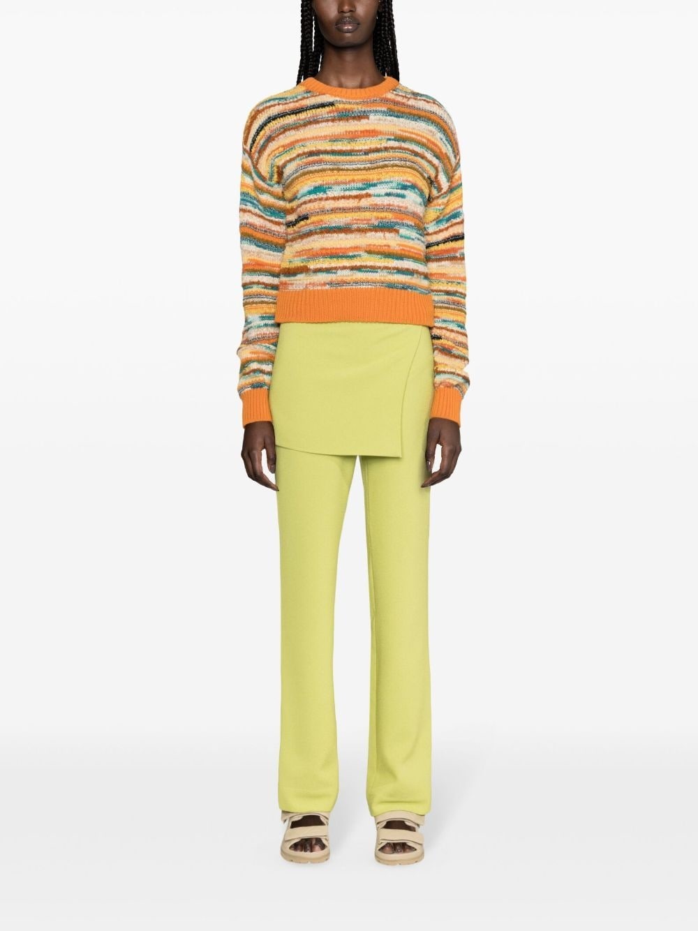 Madurai striped intarsia-knit jumper - 2
