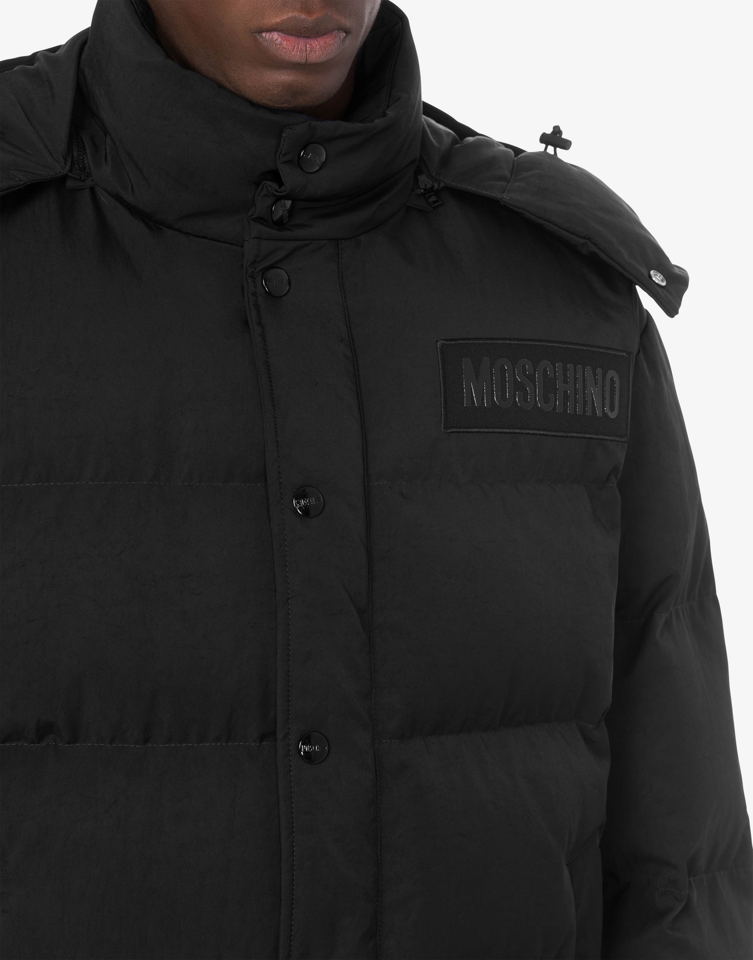 LOGO PATCH TECHNICAL NYLON DOWN JACKET - 4