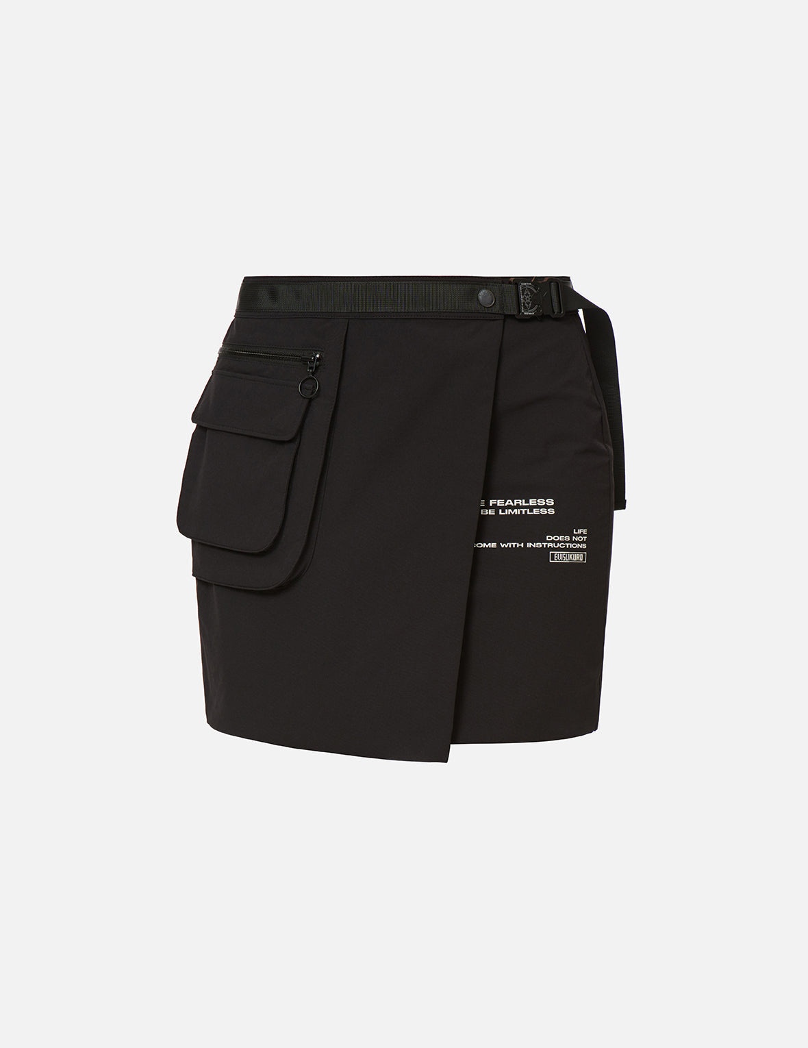Buckle-Belted Wrap Skirt - 7