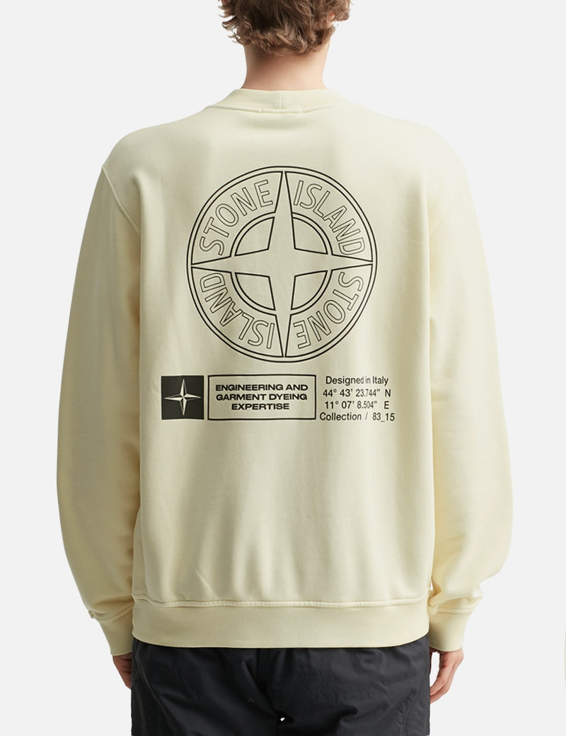 COTTON FLEECE 'INDUSTRIAL FOUR' PRINT SWEATSHIRT 4