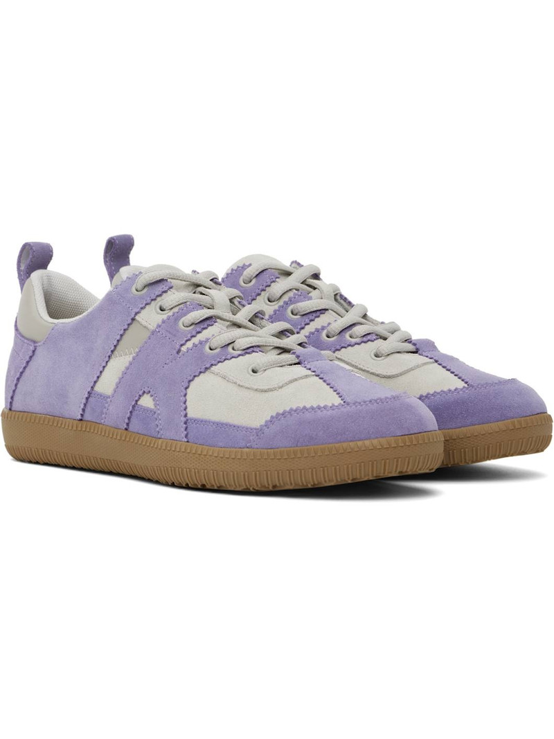 Purple & Gray K Soccer Sneakers 4