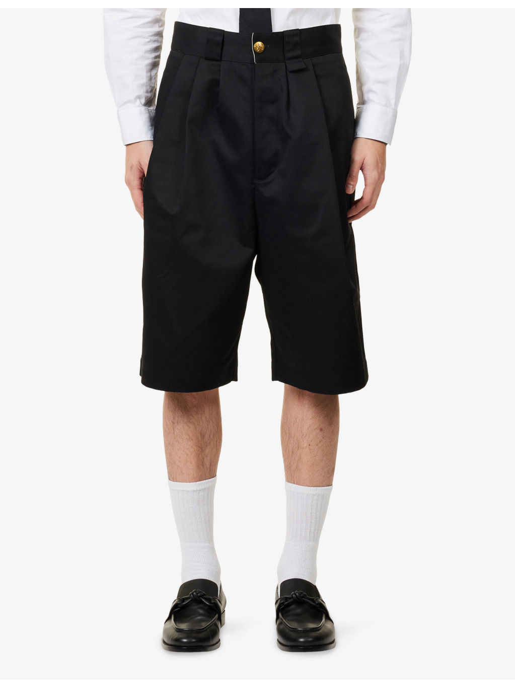 Borracho Pleated-Waist Cotton Blend Shorts - 3