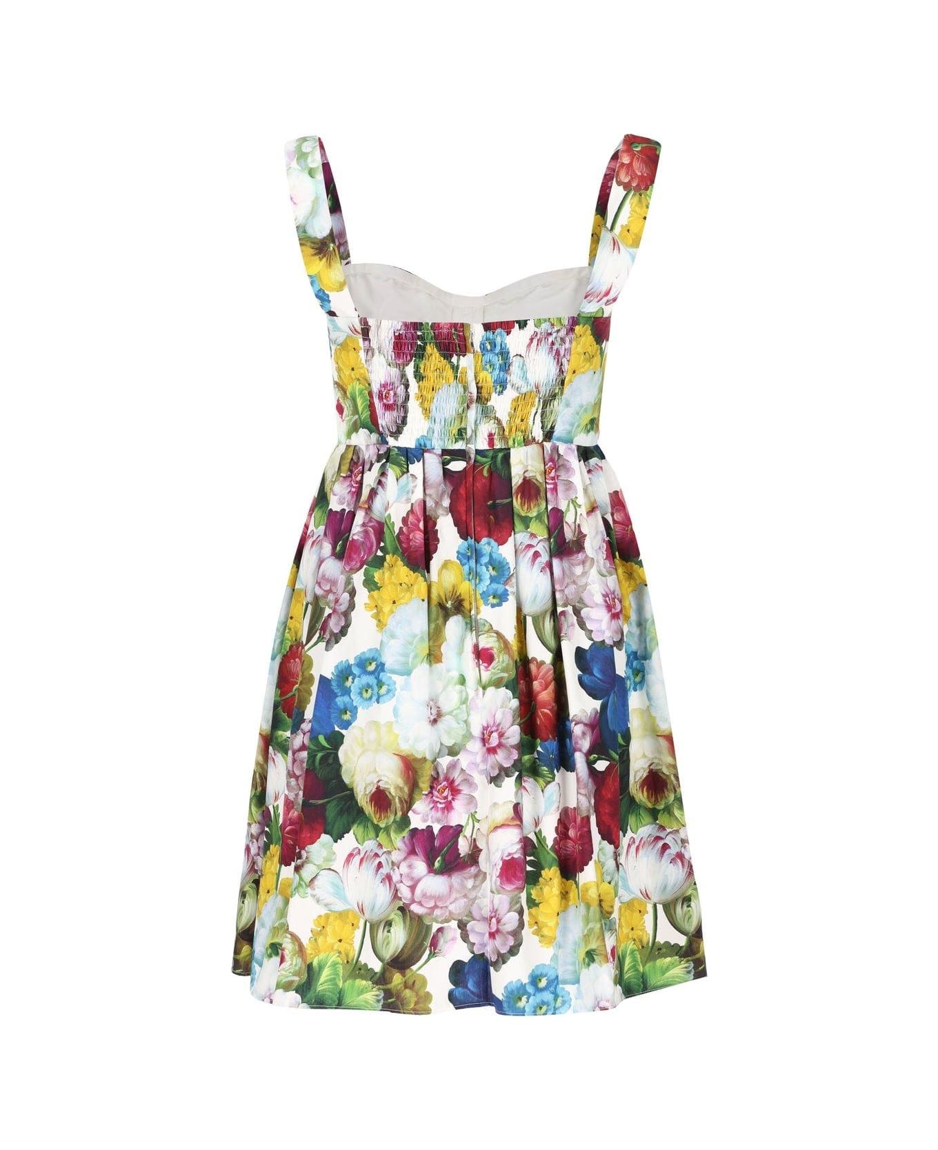 Floral Printed Mini Corset Dress - 2