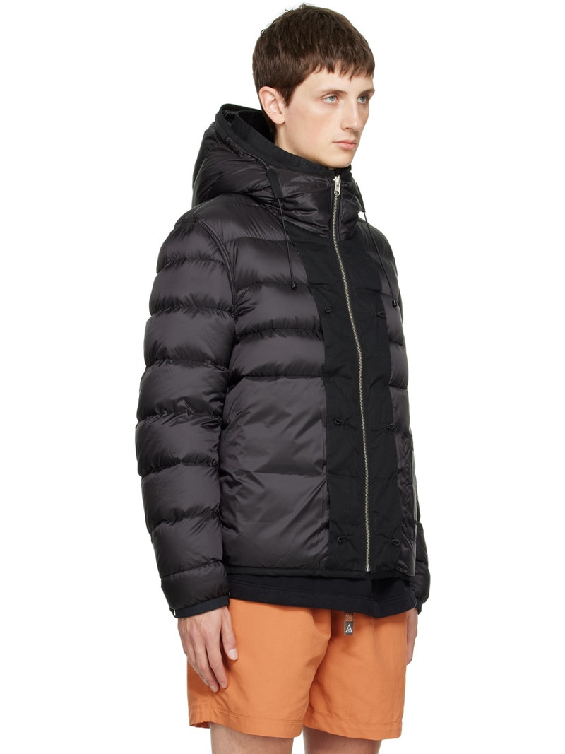 Black Hooded Reversible Down Jacket 2