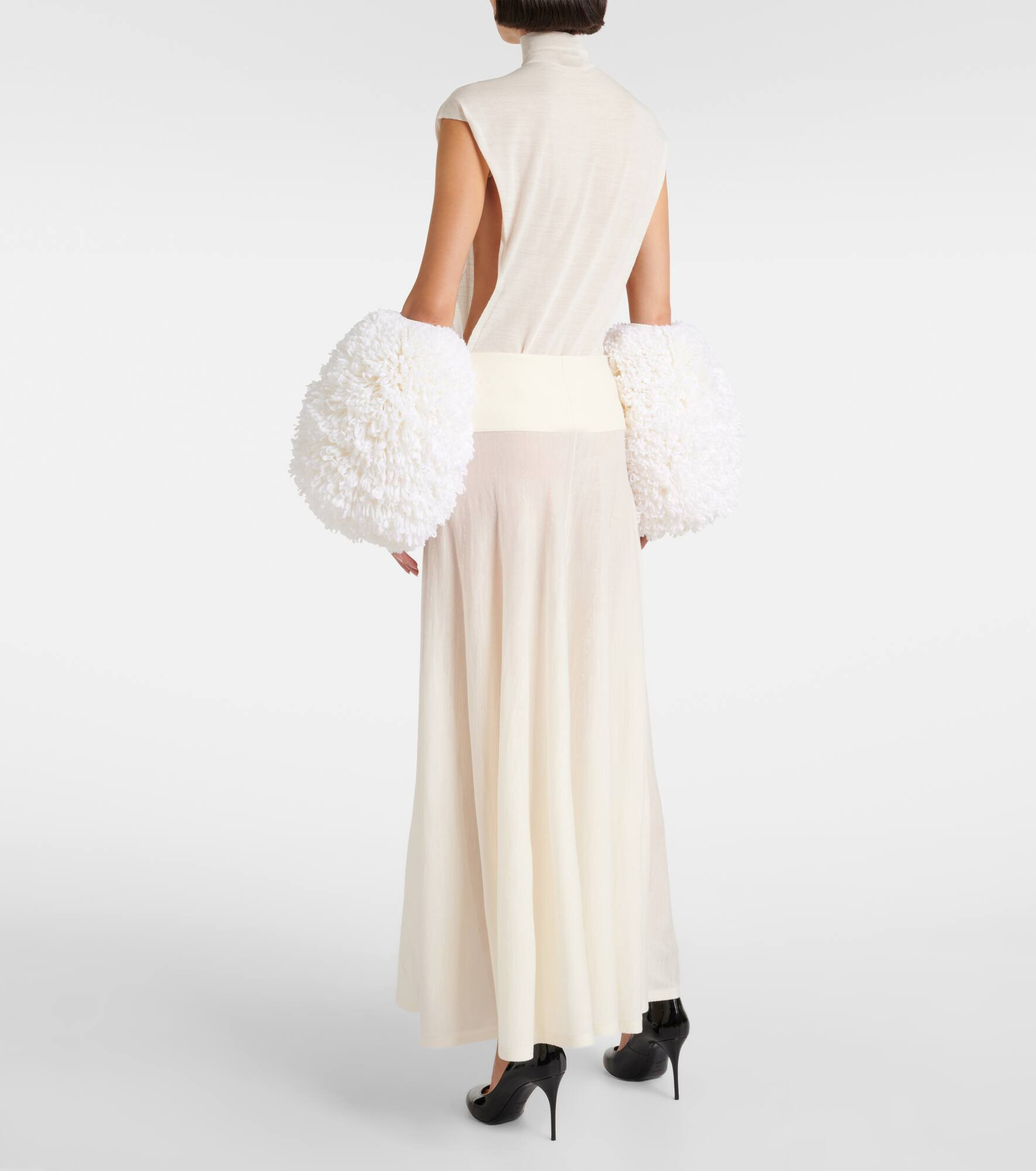 Wool-blend midi skirt - 3
