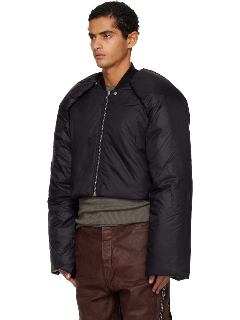 Rick Owens DRKSHDW Black Concordians Convertible Cropped Jacket outlook