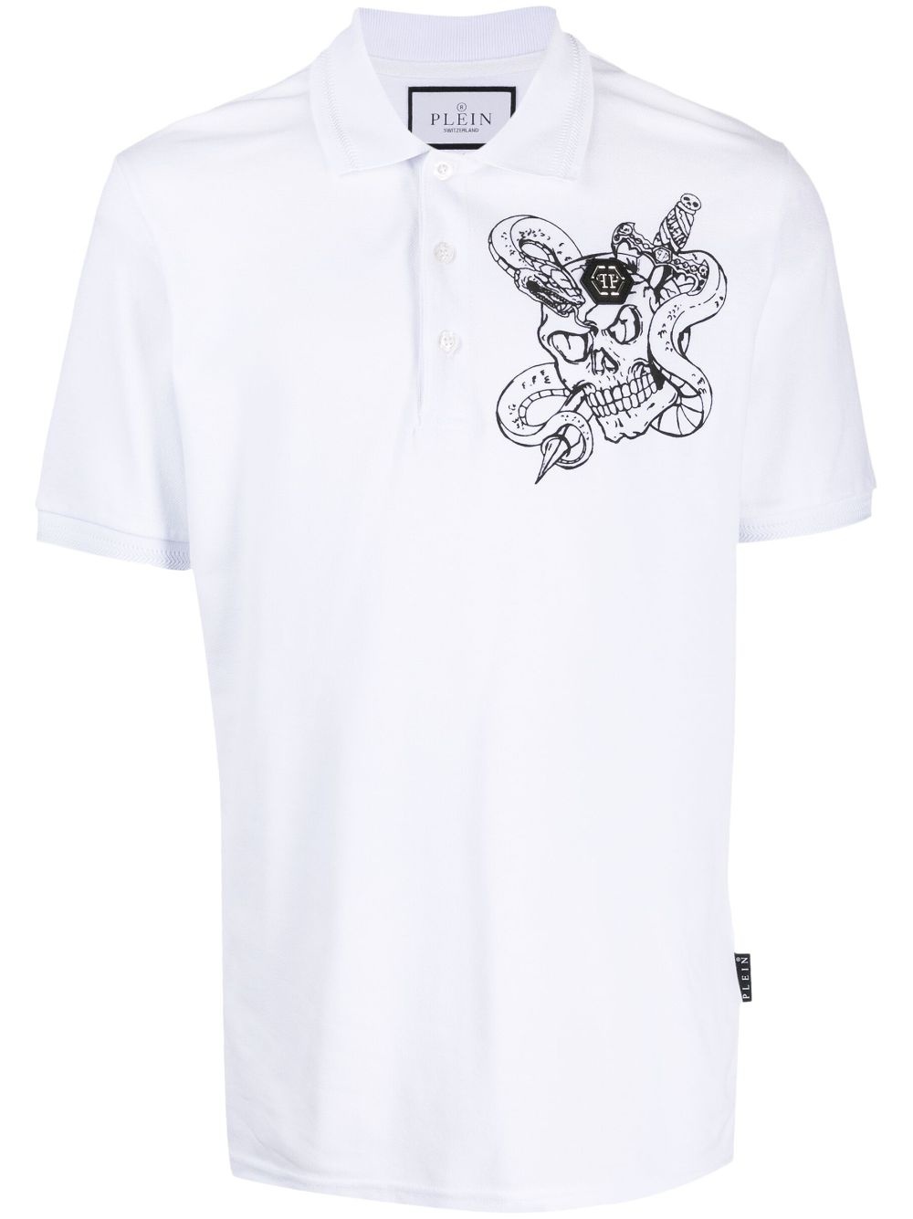 Snake cotton polo shirt - 1