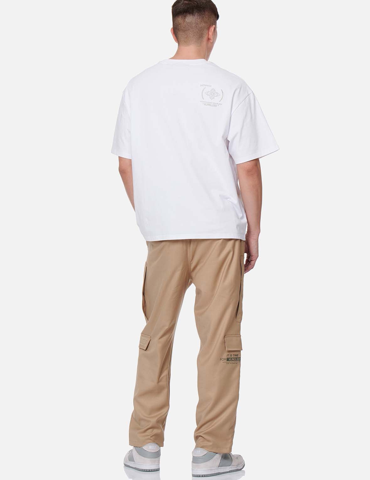 Logo Patch Wide Leg Cargo Pants - 6