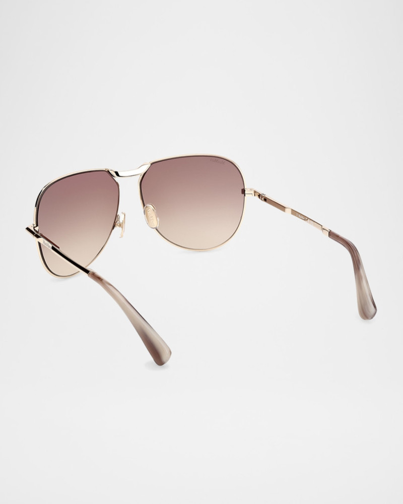 Max Mara Miller-2 Metal Aviator Sunglasses outlook
