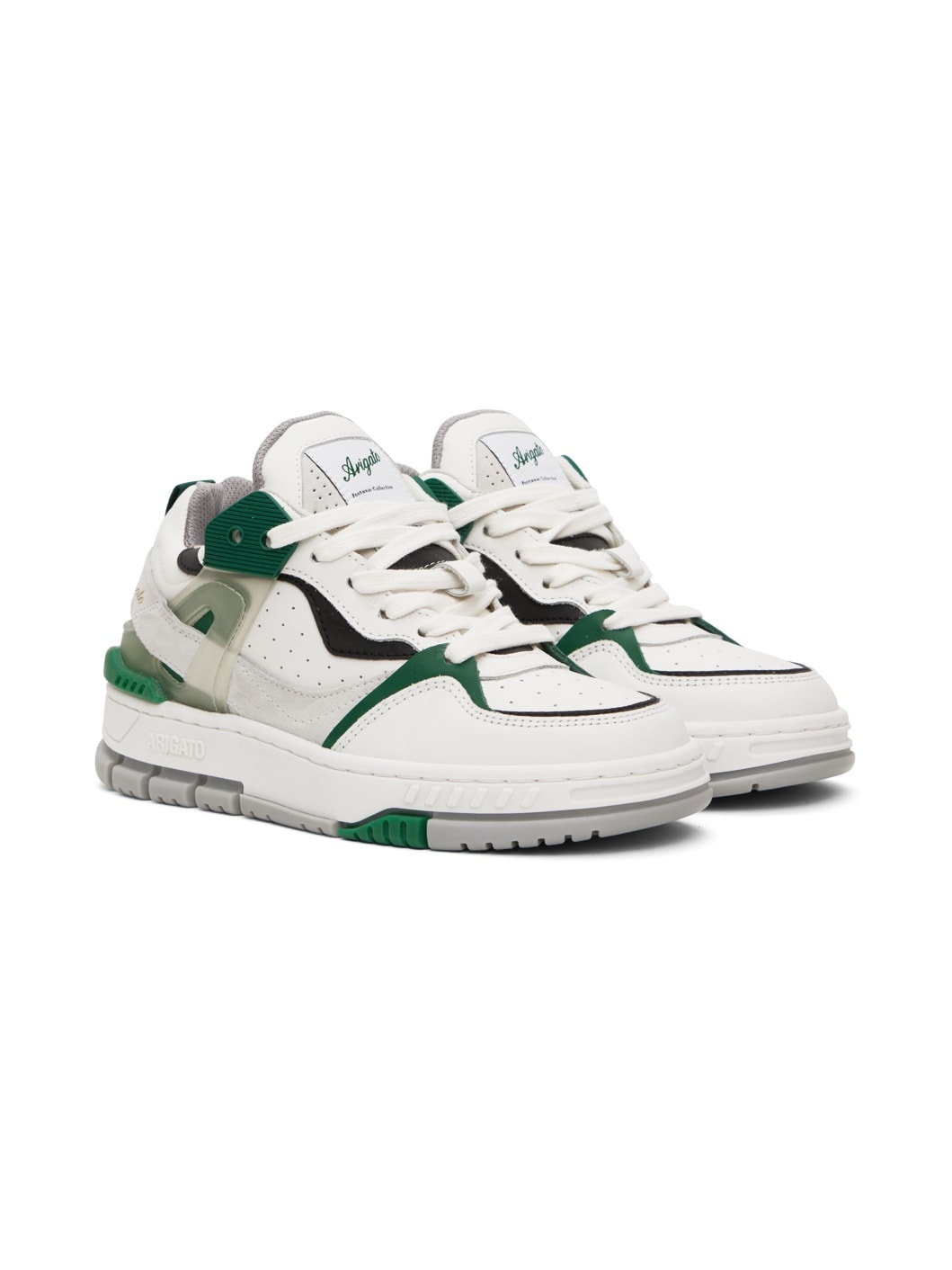 White & Green Astro Sneakers - 4