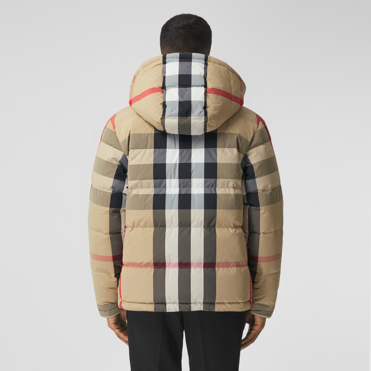 Reversible Check Nylon Puffer Jacket - 4