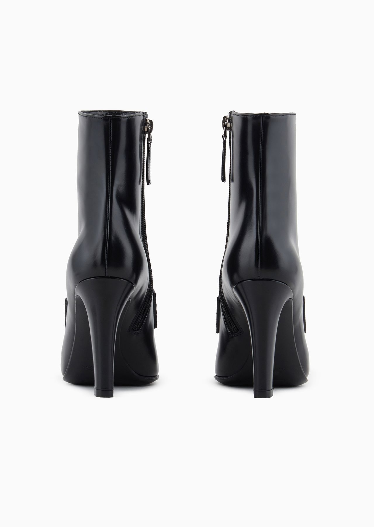 Brushed leather heeled ankle boots - 4