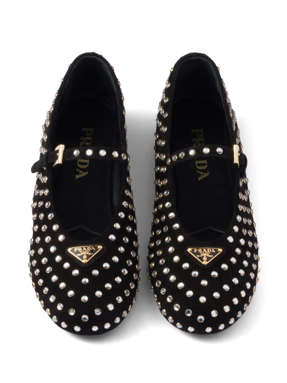 crystal-embellished ballerina shoes - 4
